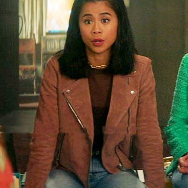 Nancy Drew Season 4 Leah Lewis Pink Suede Jacket