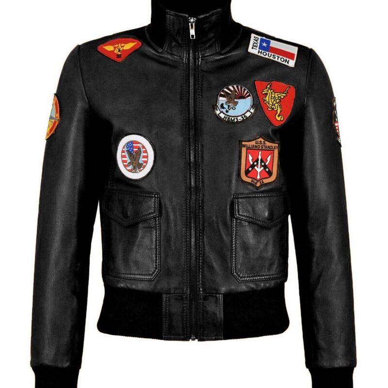 Navy Air Force Pilot Bomber Leather Jacket
