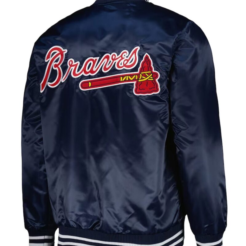 Navy Atlanta Braves Patch Jacket