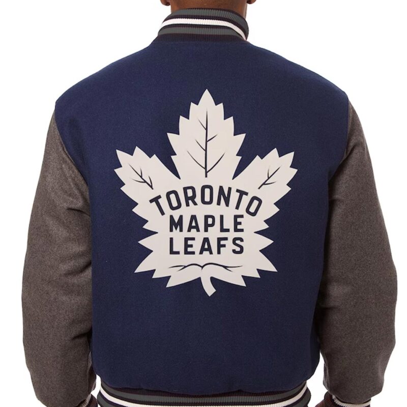 Navy/Gray Toronto Maple Leafs Varsity Wool Jacket