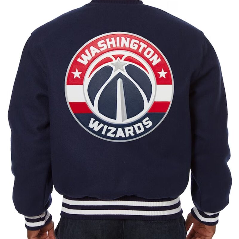 Navy Washington Wizards Varsity Wool Jacket