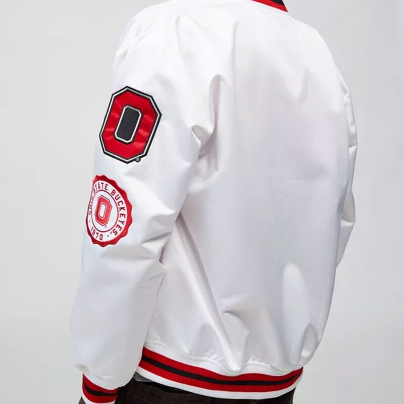 Ohio State University White Satin Jacket