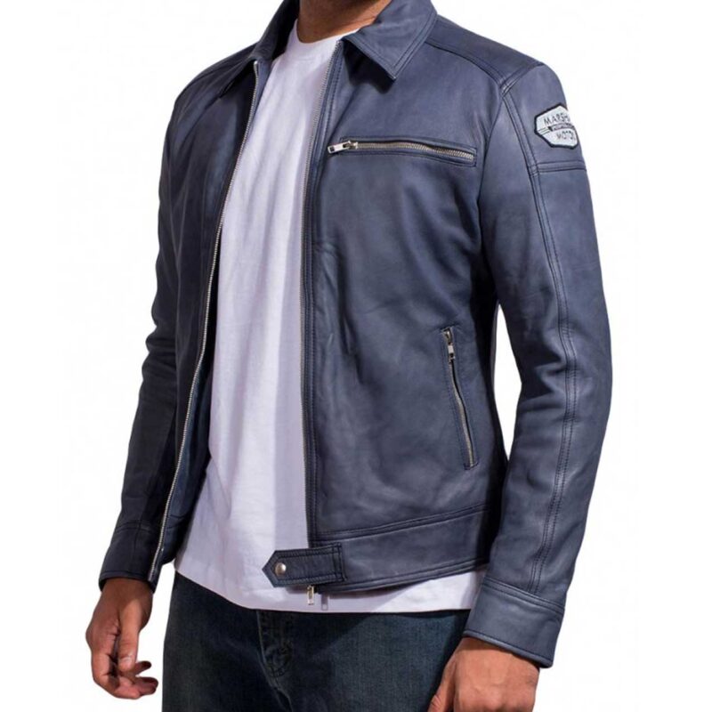 Aaron Paul Need For Speed Blue Jacket