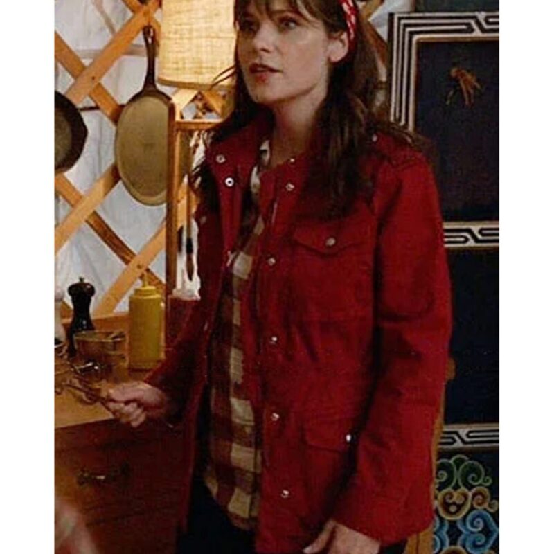 New Girl S06 Zooey Deschanel Red Jacket