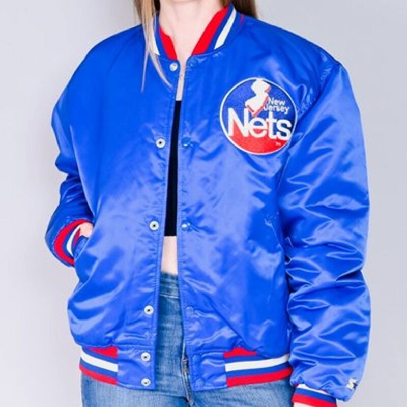 New Jersey Nets Royal Blue Bomber Jacket