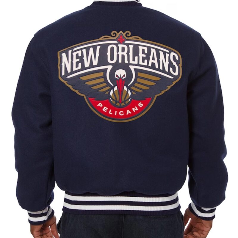 New Orleans Pelicans Navy Varsity Wool Jacket