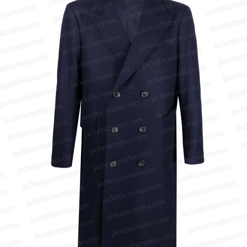 NY City Arnold Schwarzenegger Navy Trench Coat