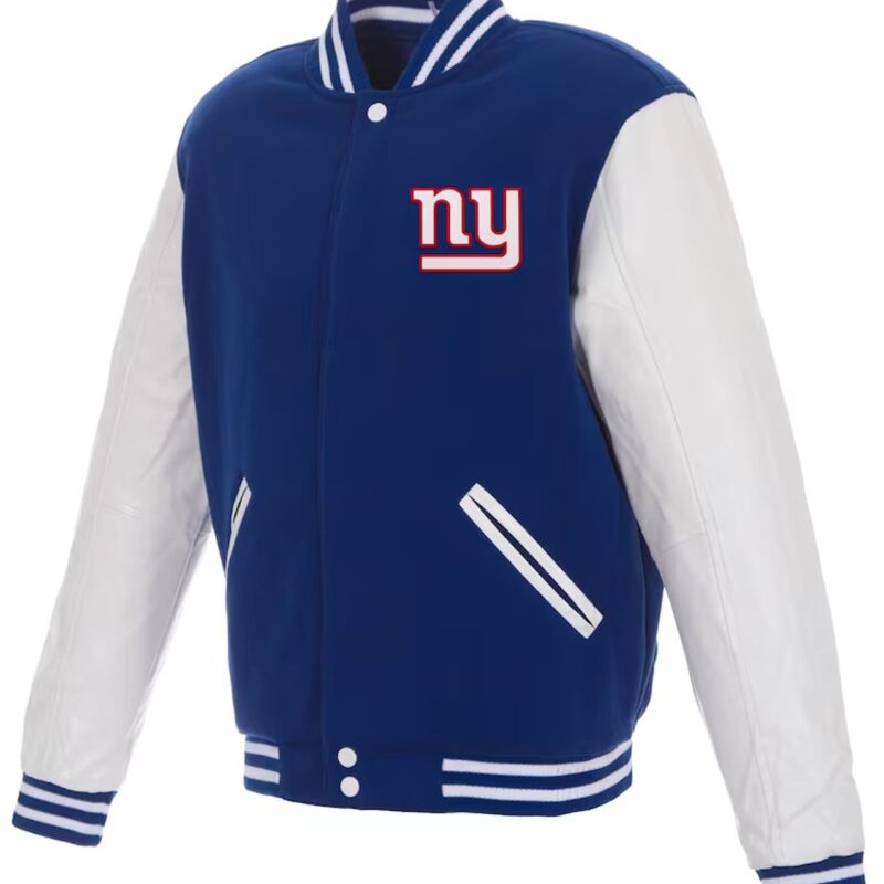 NY Giants Varsity Royal and White Jacket