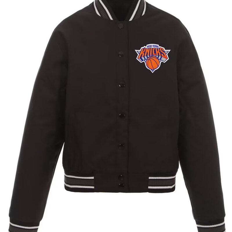 NY Knicks Black Poly Twill Jacket