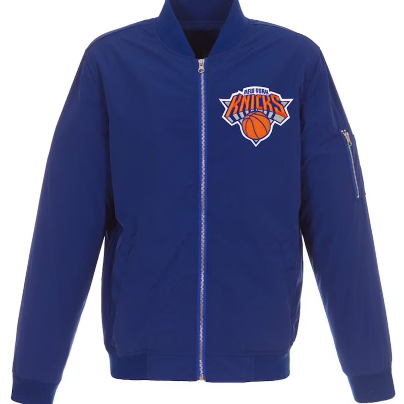 NY Knicks Bomber Lightweight Nylon Jacket