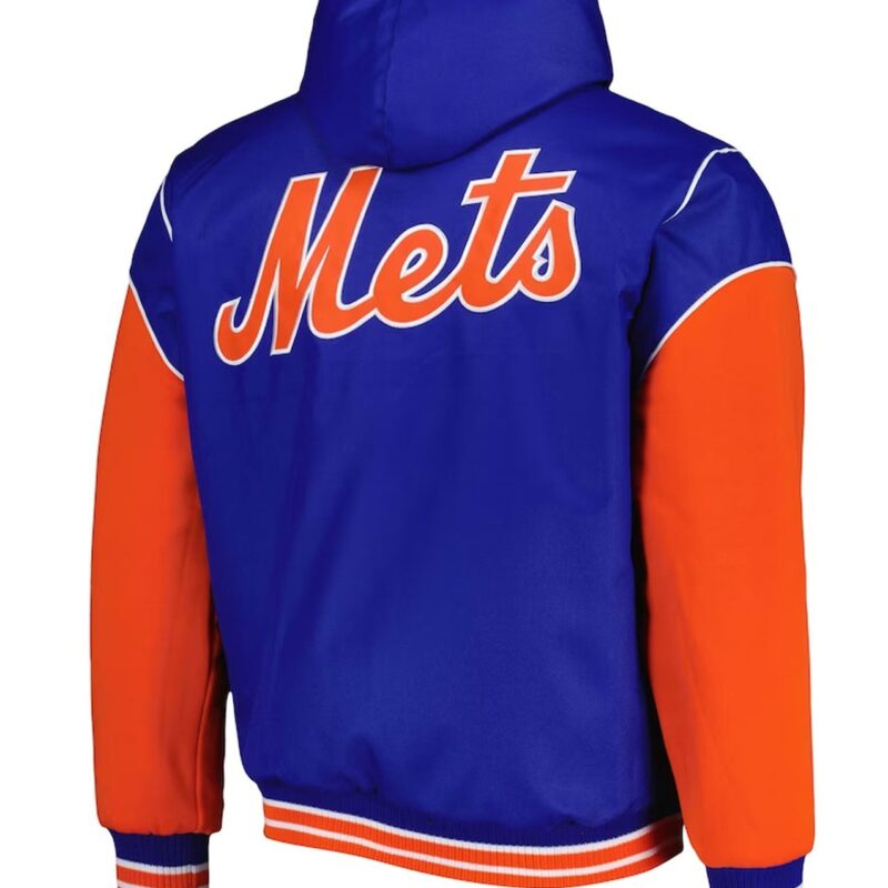 New York Mets Royal and Orange Hoodie Jacket