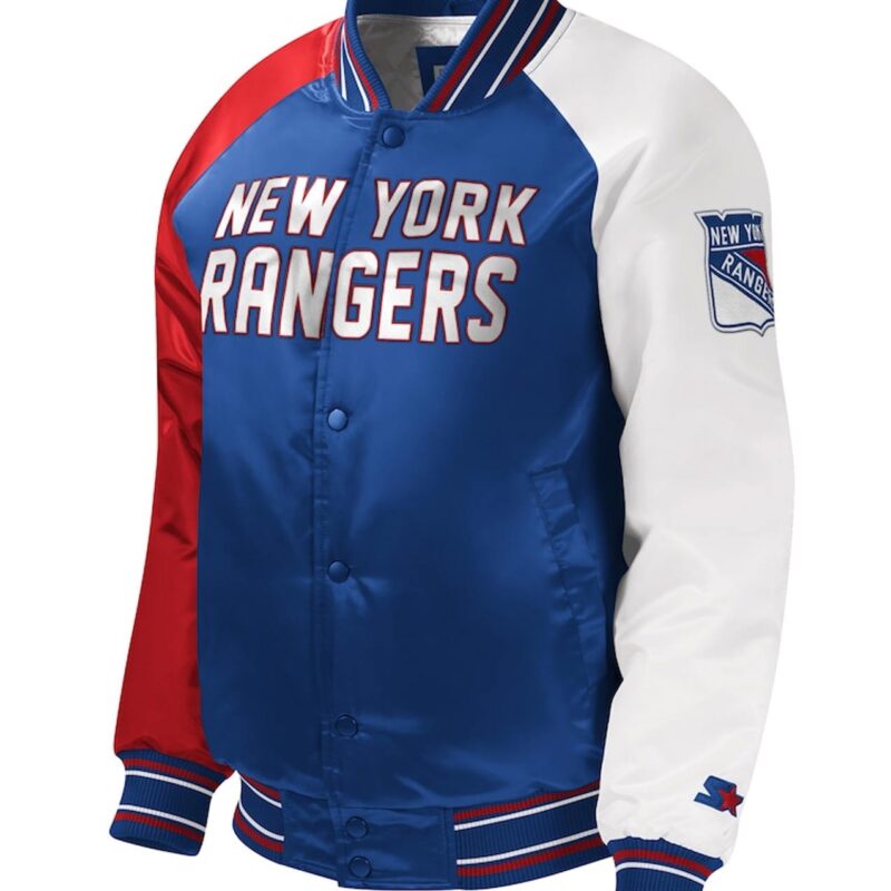 Youth New York Rangers Varsity Satin Jacket