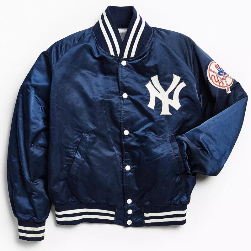 90s New York Yankees Blue and White Jacket