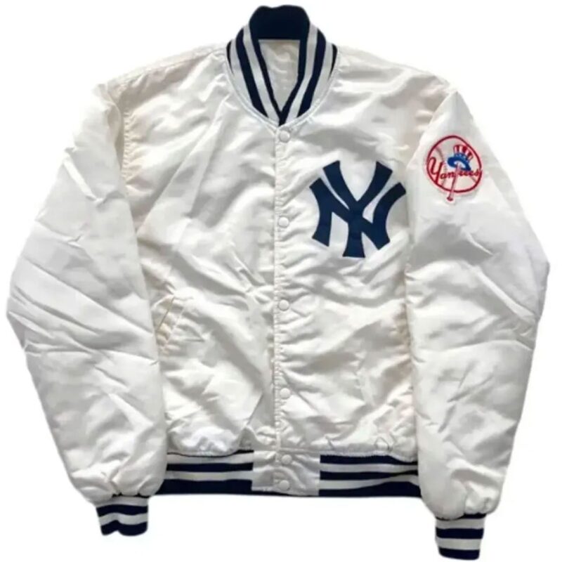 90s New York Yankees Blue and White Jacket