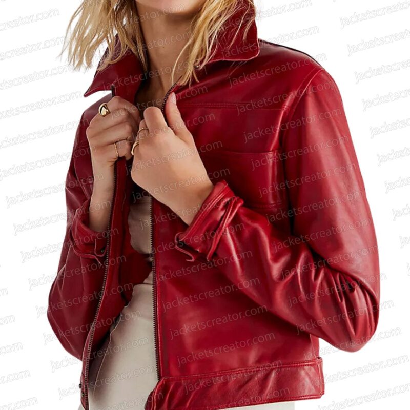 Kung Fu Season 3 Olivia Liang Red Leather Jacket