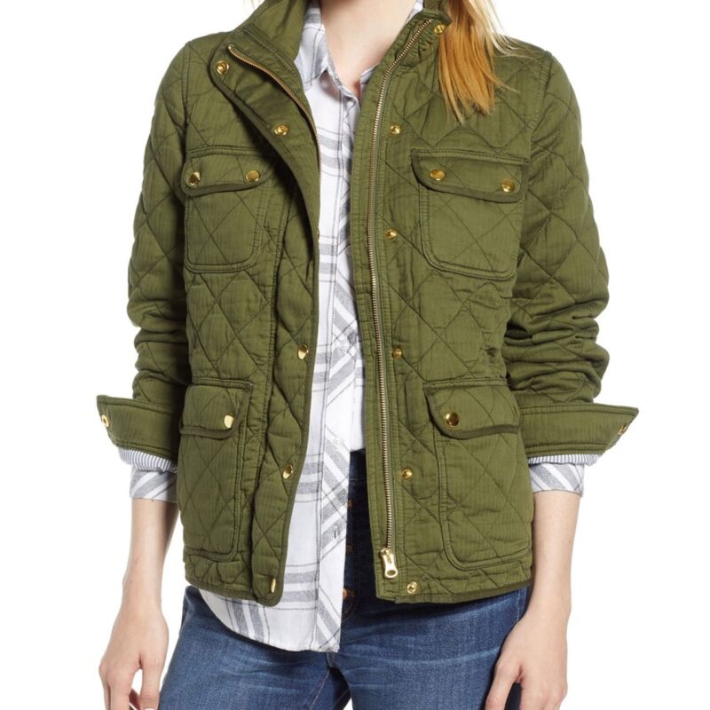 Darby Stanchfield Locke & Key Green Quilted Jacket