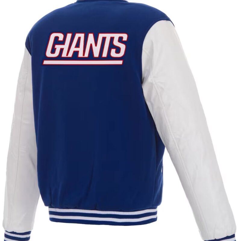 NY Giants Varsity Royal and White Jacket