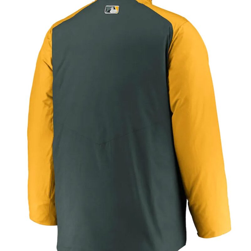 Oakland Athletics Dugout Performance Green and Yellow Jacket