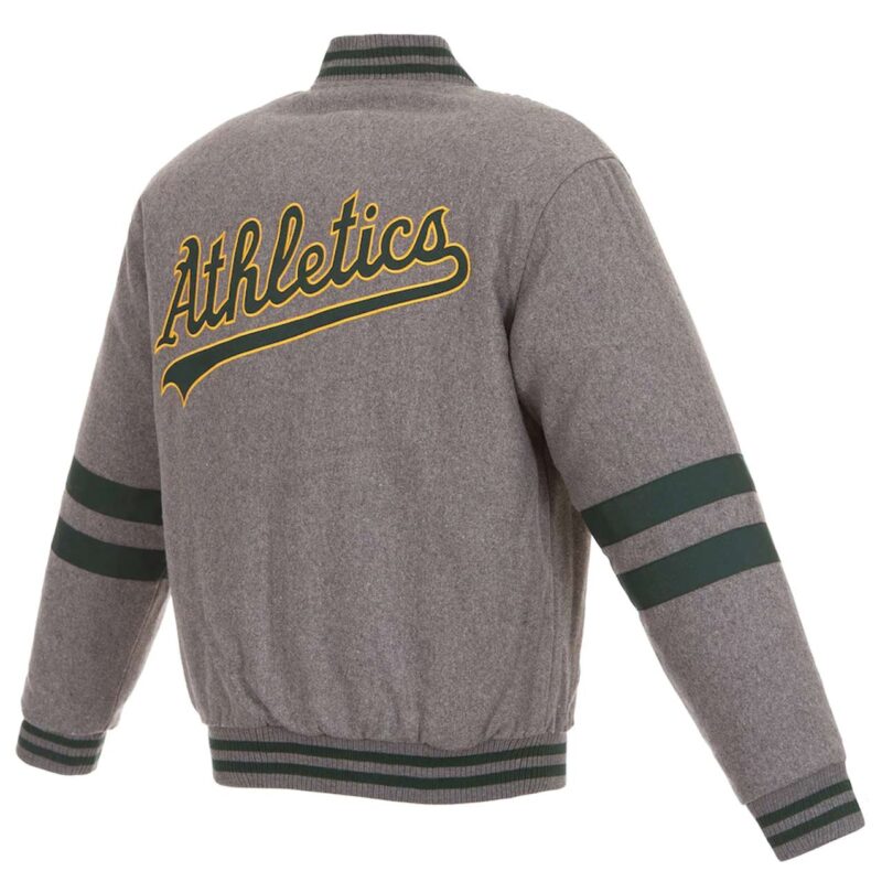 Oakland Athletics Varsity Gray Wool Jacket