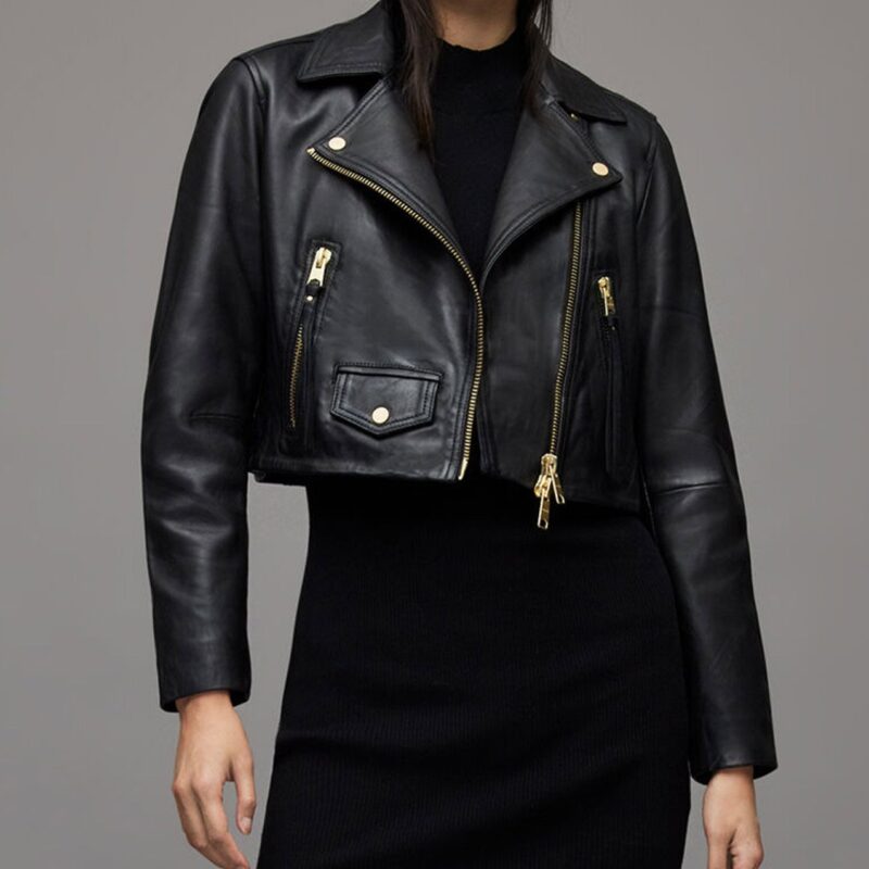 All American Season 5 Samantha Logan Cropped Leather Jacket