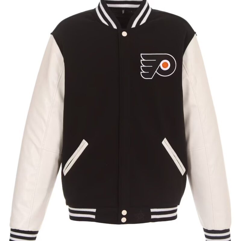Black/White Philadelphia Flyers Varsity Jacket