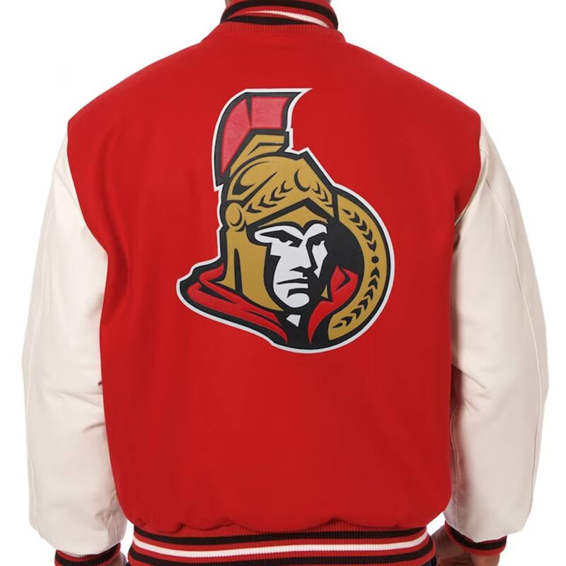 Ottawa Senators Red and White Two-Tone Varsity Jacket