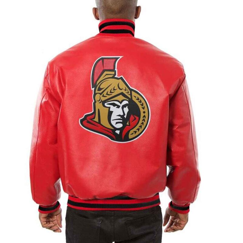 Ottawa Senators Varsity Red Leather Jacket