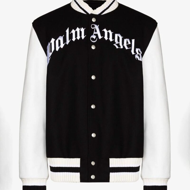 Palm Angels Varsity Black and White Jacket