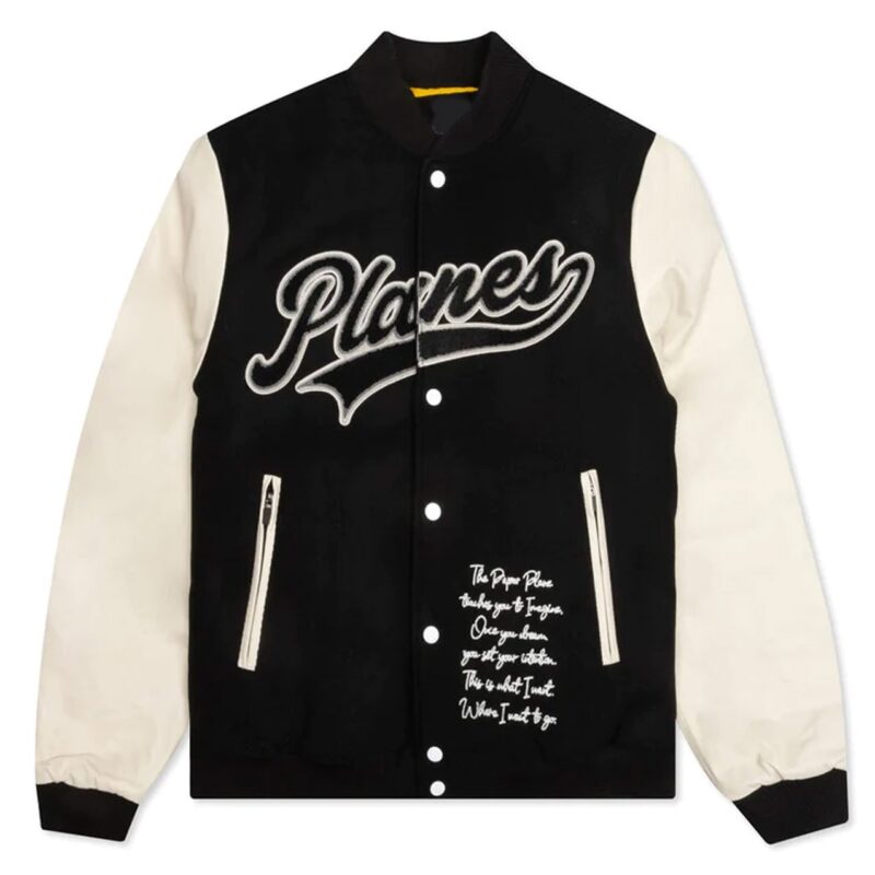 Paper Planes Varsity Wool and Leather Jacket
