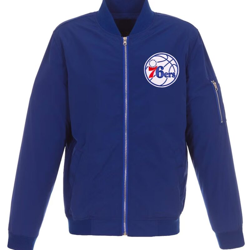 Philadelphia 76ers Bomber Lightweight Nylon Jacket