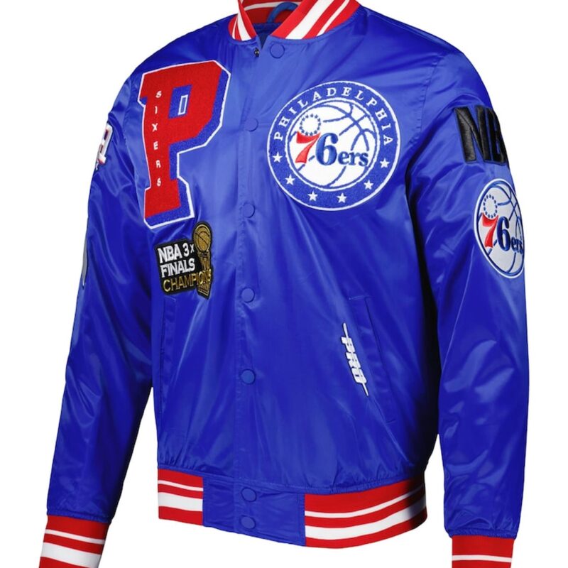 Mash Up Capsule Philadelphia 76ers Royal Satin Jacket