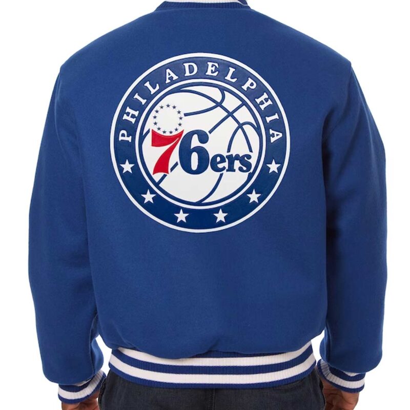 Philadelphia 76ers Royal Varsity All Wool Jacket