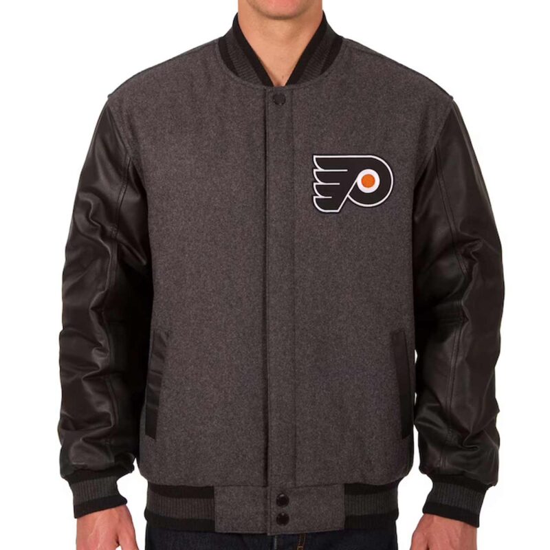 Philadelphia Flyers Varsity Charcoal/Black Jacket