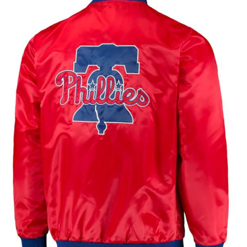 Starter Philadelphia Phillies Bomber Red Satin Jacket