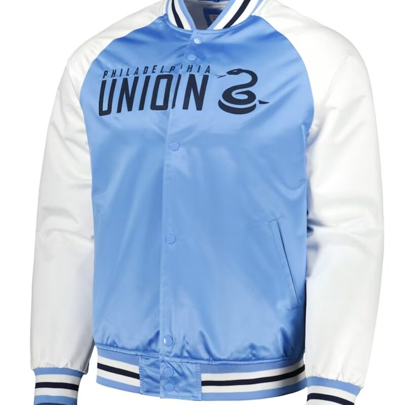 Philadelphia Union Light Blue and White Satin Jacket