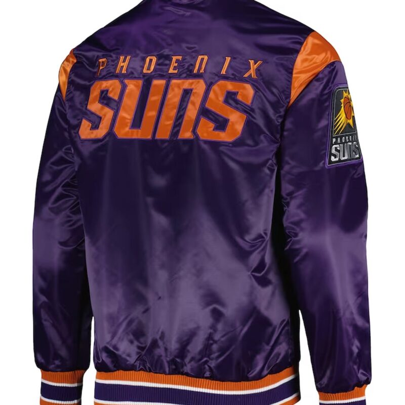 Phoenix Suns Force Play Purple Varsity Satin Jacket