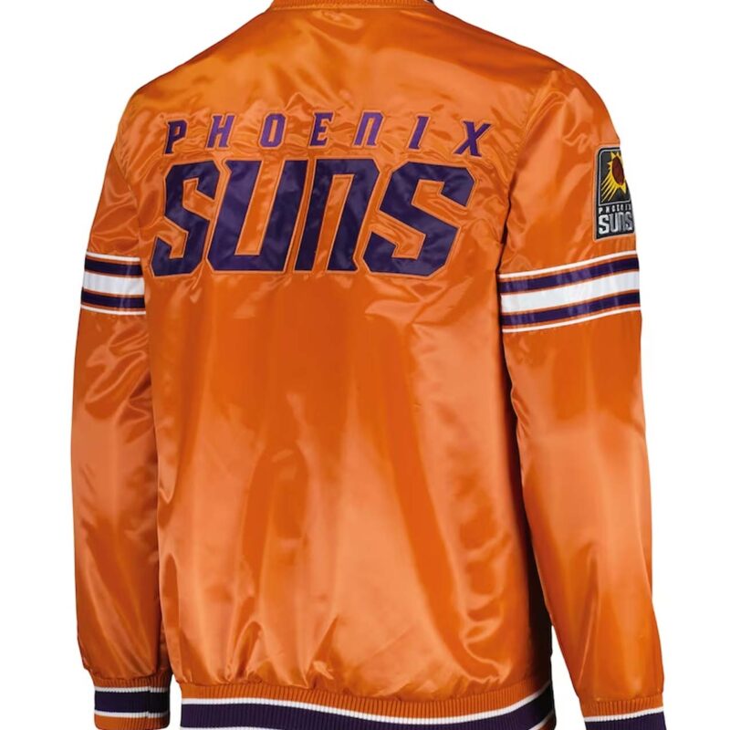 Phoenix Suns Slider Orange Varsity Satin Jacket