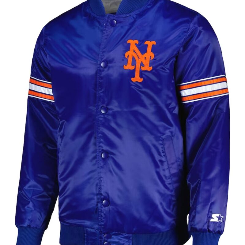 New York Mets Pick & Roll Royal Satin Jacket