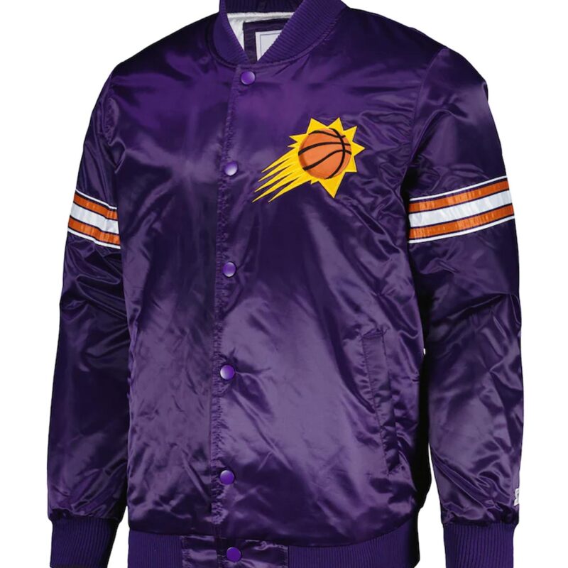 Purple Phoenix Suns Pick & Roll Satin Jacket