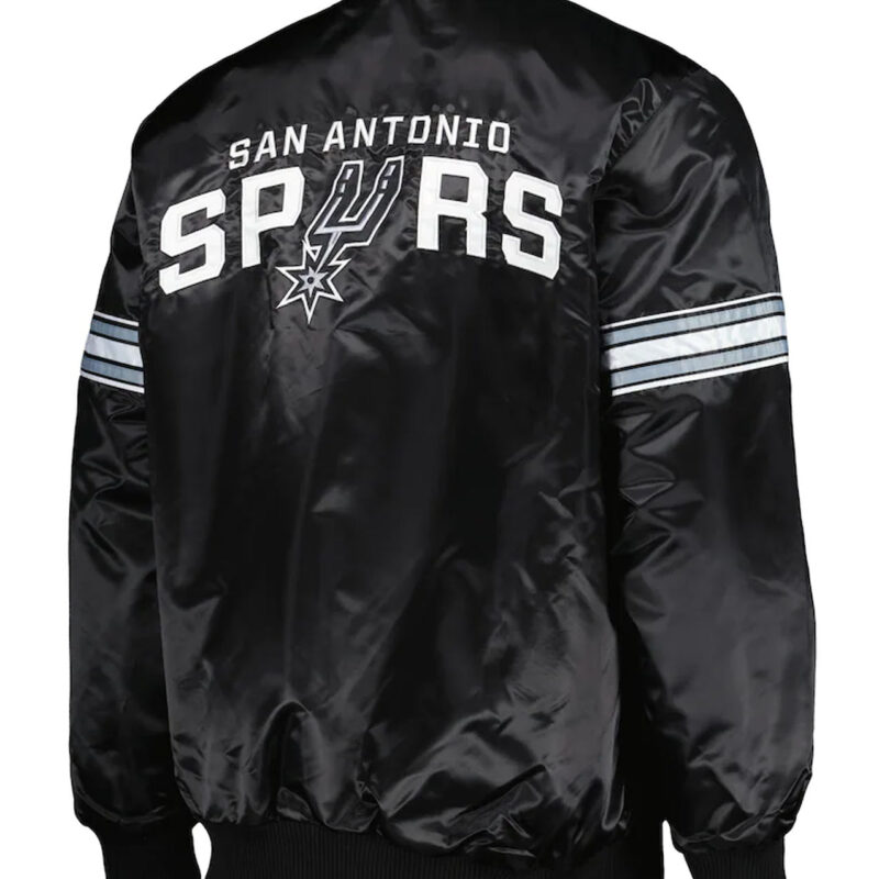 Pick & Roll San Antonio Spurs Black Satin Jacket