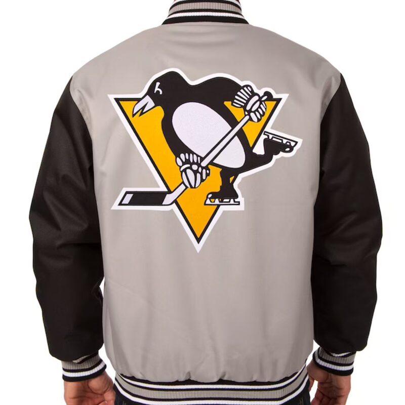 Pittsburgh Penguins Two Hit Gray and Black Jacket