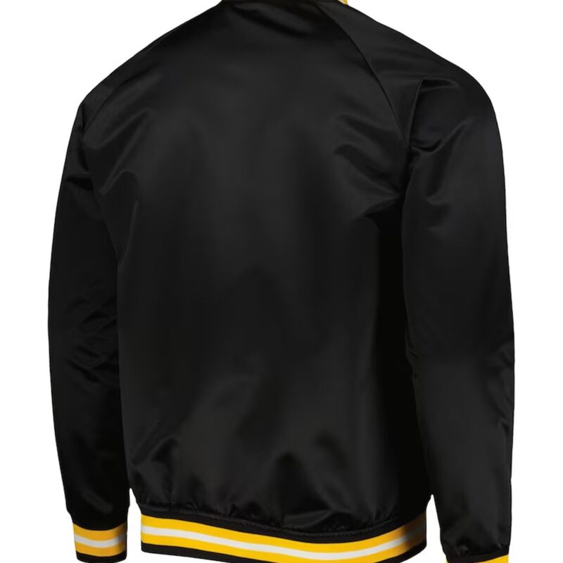 Pittsburgh Penguins Varsity Black Satin Jacket