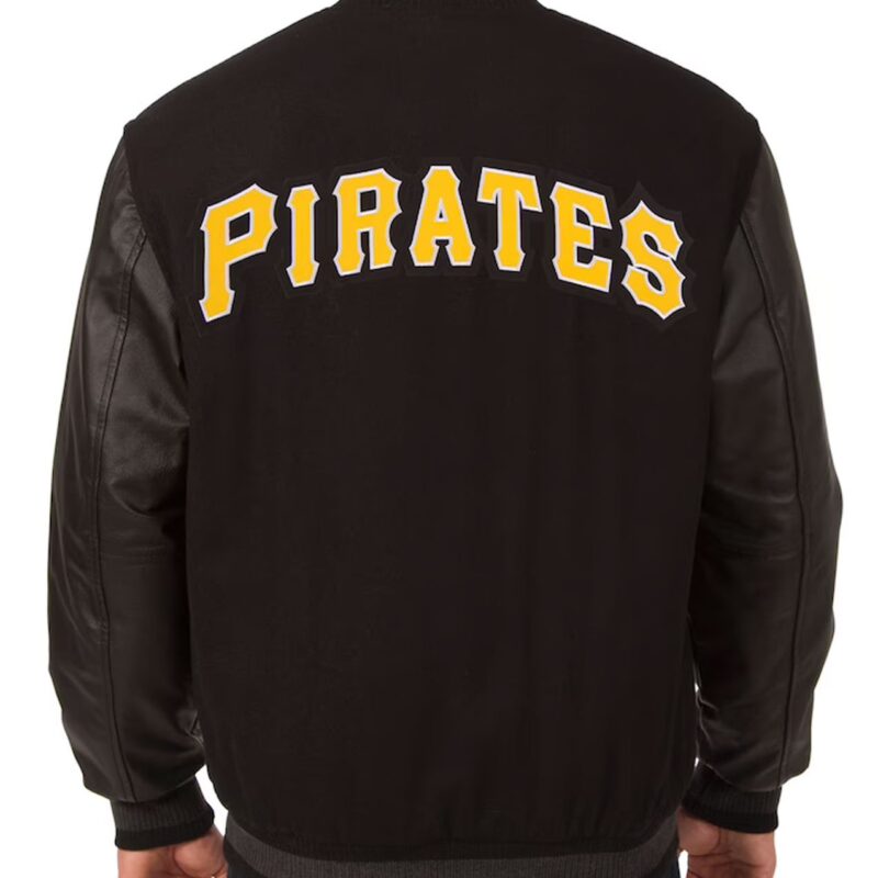 Pittsburgh Pirates Black Varsity Wool and Leather Jacket