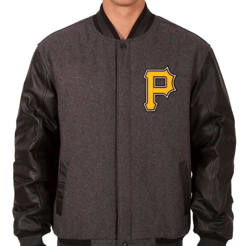 Charcoal/Black Pittsburgh Pirates Varsity Jacket