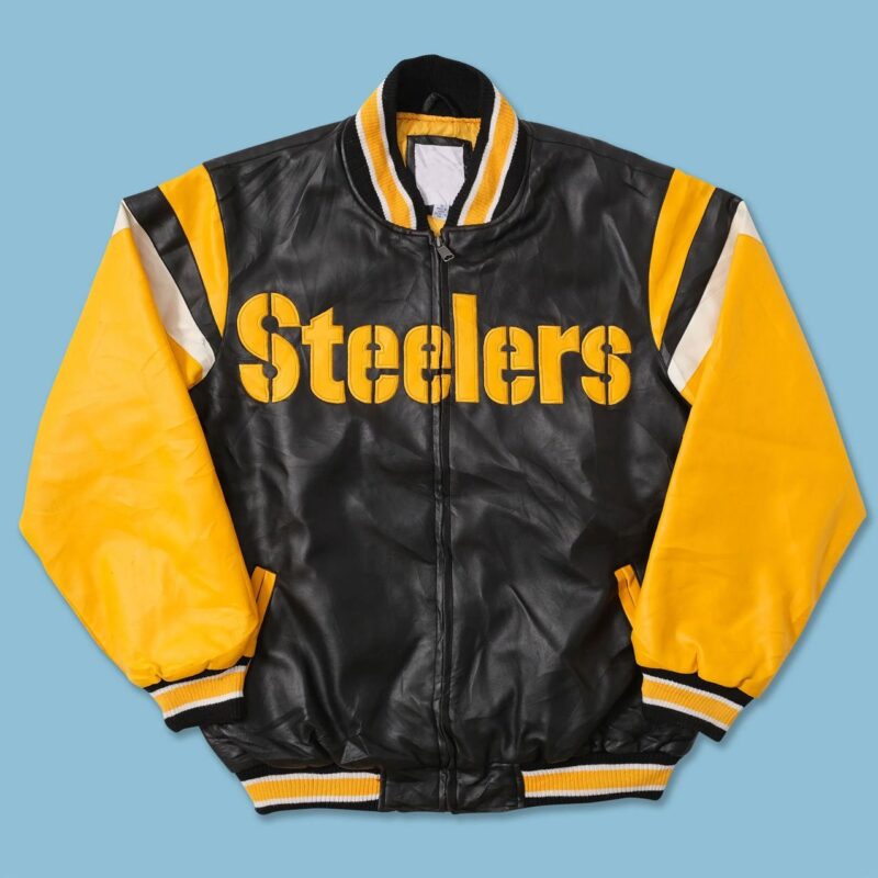 Pittsburgh Steelers Black and Yellow Leather Jacket
