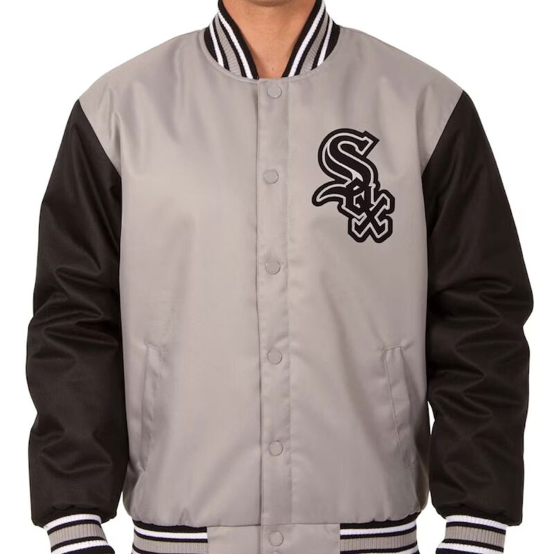 Gray/Black Chicago White Sox Poly Twill Jacket