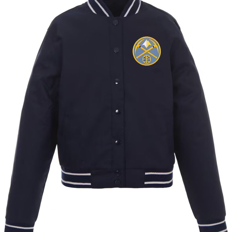 Navy Denver Nuggets Poly Twill Jacket