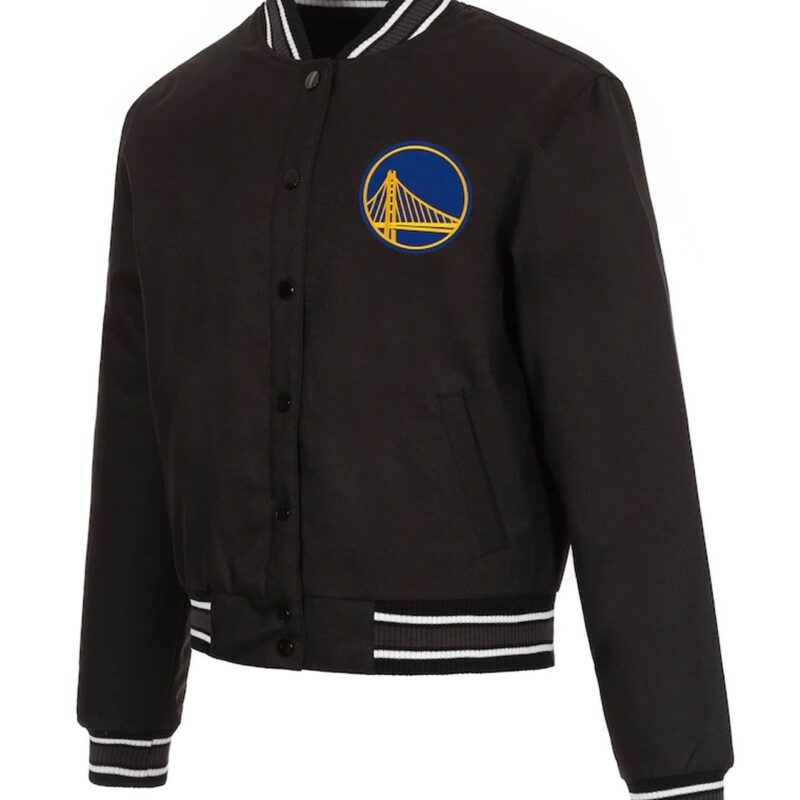 Golden State Warriors Poly-Twill Black Jacket