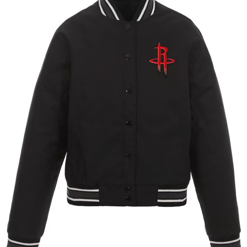 Houston Rockets Poly-Twill Black Jacket
