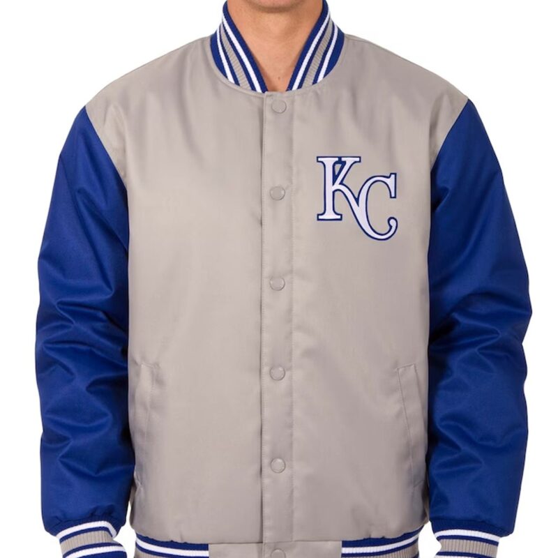 Gray/Royal Kansas City Royals Poly Twill Jacket